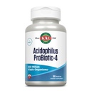 KAL Acidophilus ProBiotic-4, 500 milhões de UFC, Quatro Deformações Probióticas, Probióticos para Mulheres e Homens, Freeze Seca, L. acidophilus, L. bulgaricus, S. thermophilus, B. bifidum, 100 Servings, 100 VegCaps