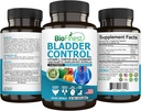 BioFinet Bladder Control Supplement for Men & Women - 120 Veg. Cápsulas - Saw Palmetto, Cranberry, Pumpkin Seed, Vitamina E, Boswellia, Raíz de Dandelion - Saúde da bexiga do trato urinário - Made in USA