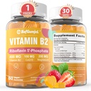 Vitamina B2 Gummies Riboflavina 400mg com Magnésio & CoQ10 para alívio de enxaqueca e alívio da dor de cabeça     .