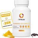 Suplemento de Curcumina Turmérica 60 Servings - Suporta Saúde Conjunta - Extrato de Pimenta Preto BioPerine com 500mg Cápsulas, Curcuminoides 475mg .