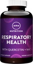 MRM Saúde Respiratória com Quercetin + NAC . Suporta Fígado & Mitocondrial Saúde . Vegan + Não-GMO + Glúten Livre .. 30 Servos