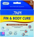API 2 Pacote de Fin and Body Cure Fish Medication Powder for Treatment of Bacterial Diseases, Treats Body Slime, Eye Cloud, Fin and Tail Rot, and Gill Disease (10-Count) (2 items)