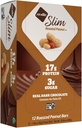 NuGo Slim Chocolate Escuro Amendoim assado, 16g de proteína, 2g de açúcar, 7g de fibra, Carbo de rede baixa, Keto amigável, Sem glúten, 12 contagem