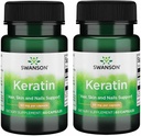Swanson queratina (de lã tibetana) - Suplemento Natural Promovendo articulações saudáveis, cabelo, pele e unhas - Ajuda Nurish Tecidos conectivos saudáveis - (60 cápsulas, 50mg cada) (2 pacote)