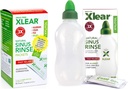 Xlear Natural Xilitol Sinus Rinse Refil, Neti Pot Saline Packets - limpador de nariz para pressão rápida e alívio de congestão, funciona com a maioria dos sistemas de irrigação nasal, 50 contagem e 1 garrafa de lavagem