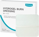 Dimora Hydrogel Burn Dressing 4" x 4" - Resfriamento instantâneo da queimadura e da ferida alívio da refrigeração para queimaduras menores e feridas, acalmando almofadas de queimadura da umidade para queimaduras de 1o-2o grau, cortes, abrasões(10 Conde)