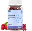 Gummies de glicinato de magnésio 400mg,Suplemento de glicinato de magnésio livre de açúcar adulto,Muscle, Suporte ósseo - 60 chicletes orgânicos