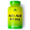 ALFA VITAMINAS Ácido Fólico 800 mcg Suplemento pré-natal, Suporta Saúde Cardiovascular, Funções Corporais e Encefálicas, Formação de Células de Sangue Vermelho e Desenvolvimento Fetal Saudável, Suplemento Alimentar, 100 Comprimidos