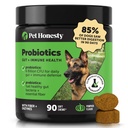 Pet Honestidade Probióticos para cães para Diarréia Ocasional & Suporte Bowel, Enzimas Digestivas com Prebióticos para Gut Saúde para Cães, Imunidade Saúde & Itch alívio (Pumpkin 90 ct)