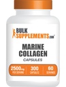 BulkSuplementos.com Cápsulas de Colágeno Marinho - Suplemento de Colágeno de Peixe, Colágeno para Mulheres e Homens - Colágeno Hidrolisado, Glúten Grátis, 5 Cápsulas por Serviço, 300 Cápsulas (Pacote de 1)