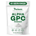 Pursure Alpha GPC Powder, 25 g, Pure Alpha GPC Choline Supplement for Brain and Focus, CDP Choline Supplements for Memory Performance & Concentration, No Fillers, Non-GMO, Offers 42 Servings