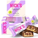 Nick's Protein Bares Chocolate (Alta proteína ) Baixas calorias (Baixas de carboidratos Keto Friendly Snacks Sem açúcar adicionado (Multipack 12 barras x 50g) (12 Count (Pack of 1), Chocolate de Amêndoa)