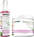 Habits saudáveis DermaTox Bundle - 4 oz Spray tópico e 1,7 oz Pomada - Tudo natural, todo o propósito, seguro e eficaz pele Nutrição