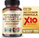 Nattokinase 5000FU Quercetin Red Yeast Rice Hawthorn - Global Wellness Support - Made in USA