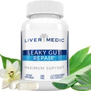 Gut Leaky Repair Natural Gut Health Supplement Glutamina Organic Slippery Elm NAG Marshmallow Root Aloe Vera HSH Quercetin Bromelain Promove Digestive Easy, Gut Wellness 1000mg 60 Caps