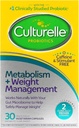 Cápsulas Probióticas Culturelle para Gestão de Metabolismo Saudável e Peso (Ages 18+) - 30 Contagem - Ajuda a Gerenciar Peso e Promover o Metabolismo de Gorduras, Carboidratos e Proteínas - Sem Cafeína
