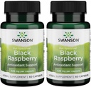 Swanson Black Framboesa - Suplemento de ervas promovendo apoio geral bem-estar - Fonte natural de Flavonoides e vitamina C - (60 cápsulas, 425mg cada) (2 pacote)