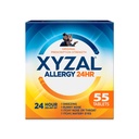 Xyzal 24 horas Alergia Relief Medicine, Prescrição original Anti-histamínico, Levocetirizina Dicloridrato Comprimidos 5 mg, 55 Contagem