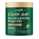 Nicotinamida Riboside 900mg, NMNH Suplemento Resveratrol Suplementos nutricionais, Suplemento para Antienvelhecimento, Energia, Foco - 80 Cápsulas