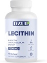 Lecitina de Soja da DZUL Pharma 1200 mg / 100 Softgels / alta potência, sem glúten e verificado em laboratório