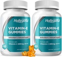 Vitamina E Gummies 268mg 400 UI, Suplemento Mastigável Natural Vitamina E para Adultos, Mulheres & Homens, Pele & Saúde Imune, Antioxidante, sabor laranja, 120 contagem