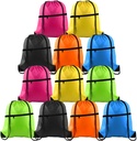 KUUQA 12Pcs Drawstring Bag Sports Gym String Backpack Bulk Cinch Bag Sackpack com Zipper para Escola Yoga Sport Gym Traveling