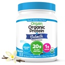 Orgain Organic Vegan Protein Powder + Leite de Aveia, Vanilla Bean - 20g Proteína Baseada em Planta, Sem Leite, Sem Lactação, Soja ou Lactose Ingredientes, Baixo Açúcar, Não-GMO, Kosher, Para Shakes & Smoothies - 1,05lb