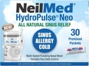 NeilMed HydroPulse Neo. Sistema de Irrigação Nasal Sinus Pulsante Elétrica Multi-Speed com 30 pacotes pré-misturados Sinus Rinse.