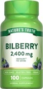 Cápsulas de Extrato de Bilberry da Verdade da Natureza □ 2400mg □ 100 Contagem