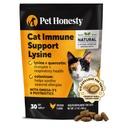 Cat Imune Support Lysine – Alergia Relief & Imune Health Supplement for Cats with L-Lysine, Colostrum, Quercetin & Omega-3 – Acalma espirrando, Runny Nose & Itchy Skin Chicken, (30 dias de fornecimento)