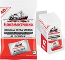 Fisherman's Friend Tosse Drops, Tosse Supressor e Lozenges Garganta Dolorida, Extra forte original, 10mg mentol, 480 gotas (12 embalagens de 40)