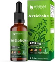 Extrato de folha de alcachofra gotas líquidas 2000mg (Cynara scolymus L.) Absorvente de ervas melhor do que cápsulas, 1 mês de fornecimento, 84 Servings, Tintura livre de álcool - 2 Oz, pacote de 1