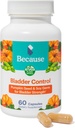 Porque suplemento de alívio de bexiga com extrato de semente de abóbora - 60 cápsulas (1 garrafa) - Ajuda a reduzir a urgência e frequência, Suporta músculos fortes do assoalho pélvico, Vegan & não-GMO, Made in the USA