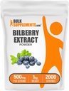 BulkSuplementos.com Extrato de mirtilo em pó - Suplemento de extrato de mirtilo, Suplemento de ervas - Vegan & Glulten Grátis, 500mg por serviço, 1kg (2,2 lbs) (Pacote de 1)