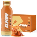 Shake de proteína pronto para beber RAW, caramelo salgado - bebidas de proteína RTD com proteína de whey isolate de grama-alimentado para pós-treino - Zero-açúcar e sem glúten de substituição de bebida e pequeno-almoço Shake, 12 Fl Oz