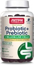 Fórmulas de Jarrow Probiótico+ Suplemento dietético prebiótico, Saúde Digestiva, Flora de Gut+Saúde Imune - 2 bilhões UFC - 2 estirpes clinicamente estudadas - 60 gomas - Blackberry Flavor