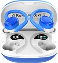 Earbud sem fio Bluetooth Ear Buds, LED Display IPX7 impermeável