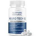 Neuro Tech IQ Cérebro Suplemento Neurotech Iq Focus Fórmula Comprimidos (60 Cápsulas)
