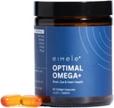 eimele Ómega Optimal+ Otimização de plantas Omega-3 EPA e DHA Suplemento para Cérebro, Saúde dos Olhos e Coração Suporte Antioxidante para Função Cognitiva e Bem-Estar