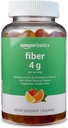 Básico chicletes de fibra para saúde digestiva e regularidade, laranja, limão e morango sabores, 90 contagem, pacote de 1 (anteriormente Solimo)