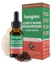 Fungies Lion's Mane Mushroom Liquid Drops, Chocolate - Tintura com Lions Mane Extract Suporta Nevoeiro Cerebral, Foco, Memória e Mood Saudável - Suplemento Complexo de Cogumelos para Adultos - 30 Servings