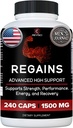 HGH Suplementos para homens e mulheres - Regains Natural Anabolic Muscle Growth Building & Human Growth Hormone for Men, Muscle Builder for Men, Muscle Recovery Post Workout Supplement, 240 Protein Pills