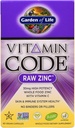 Jardim da Vida, Código Vitamina, Zinco cru, 60 bonés vegetarianos