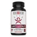 ZHOU Clarity and Vitality (Anterior DHEA) 50 mg, Fórmula de equilíbrio hormonal para mulheres e homens, Envelhecimento saudável, Não-GMO, Vegan, Gluten Free, 60 Cápsulas