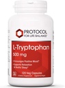 Protocolo para o Equilíbrio da Vida - L-Tryptophan 500 mg - 120 Cápsulas Veg