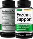 Greenford Eczema Tratamento e suporte para alívio natural - Made in USA - Vitaminas da pele e ervas para Eczema, Acne, Psoríase, Rosacea Tratamento com zinco, niacinamida e probióticos - 60 caps