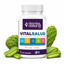 VITAMINAS NATURAL CORP-Vital Salud Plus-Organic Imune System Support Supplement with Nopal Cactus, L-Carnitina Base-Suporta Saúde Óssea, Reduz Vinhas Varicosas, Melhora a Aparência da Pele (60 Cápsulas)