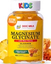 Glicinato de magnésio 100mg para Crianças e Adultos- Fórmula de leito, Suplemento de sono calmo profundo - Glicinato de Magnésio