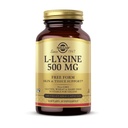 Solgar L-Lysine 500 mg - 100 Cápsulas vegetais - Suporte de pele e tecido - Não-GMO, Vegan, Kosher, Gluten Free - 100 Servings