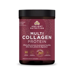 Proteína de pó de colagénio de nutrição antiga com probióticos, proteína de colágeno multi com vitamina C sem sabor, 45 Servões, péptidos de colágeno hidrolisados suporta pele e unhas, Gut Saúde, 16 onças